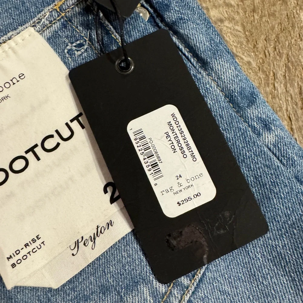 Rag & Bone Peyton Boot Cut Jeans in Monterosso. - Picture 9 of 12